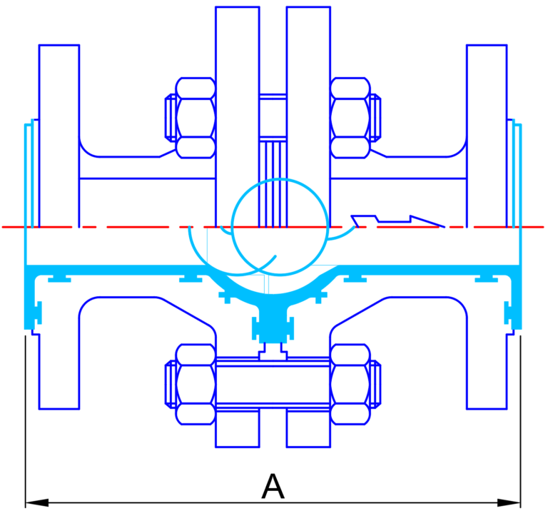 Atomac ARV2 PFA lined ductile iron Ball Check Valve