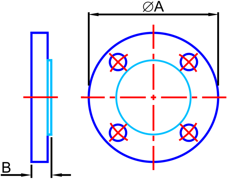 PTFE lined blank flange