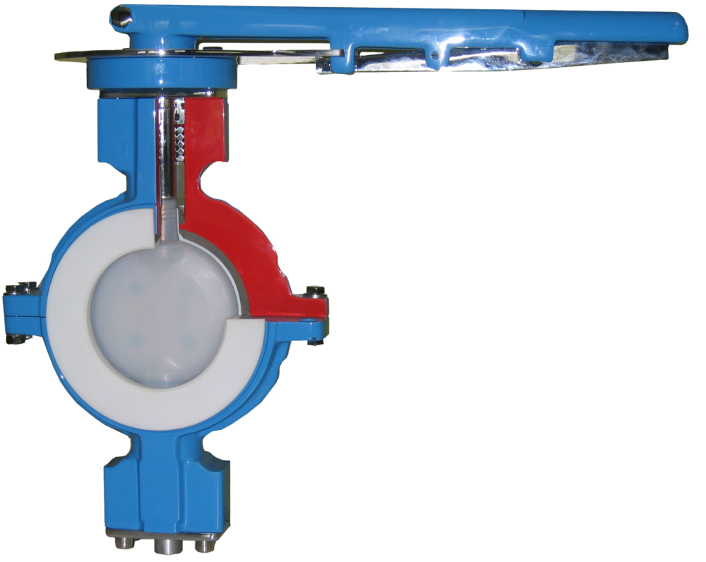 PTFE / PFA lined BTV2000 Butterfly Valve