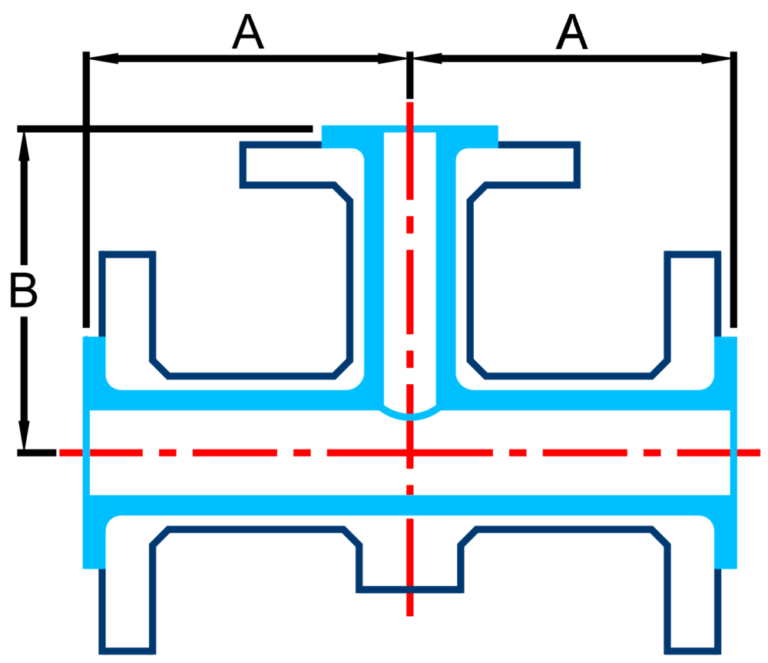 PFA lined flanged reducing tee for use in with very corrosive chemicals