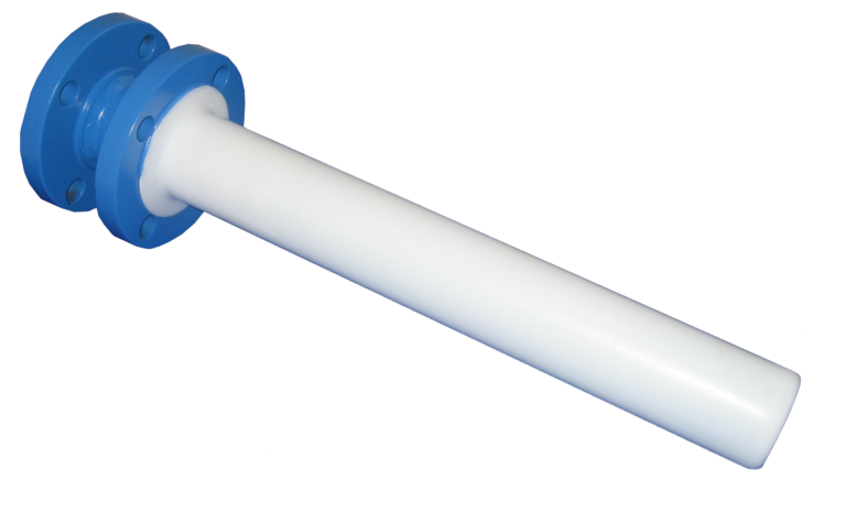 PTFE lined Dip Pipe for use in Reactor Vessel Lids