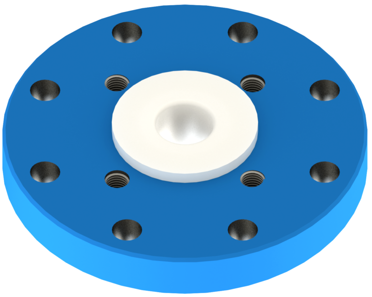 PFA and PTFE lined reducing plates / flanges