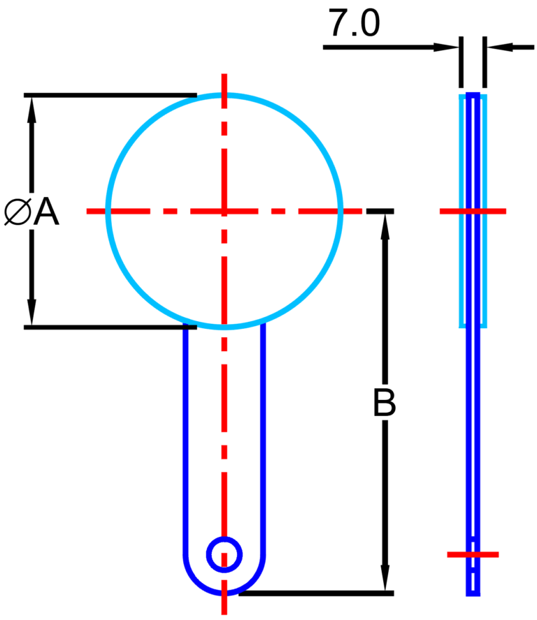 PTFE lined Blanking Spade