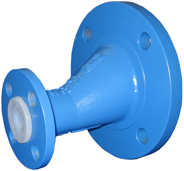 PTFE / PFA Lined Eccentric Reducer Flanged Pipeline Fitting