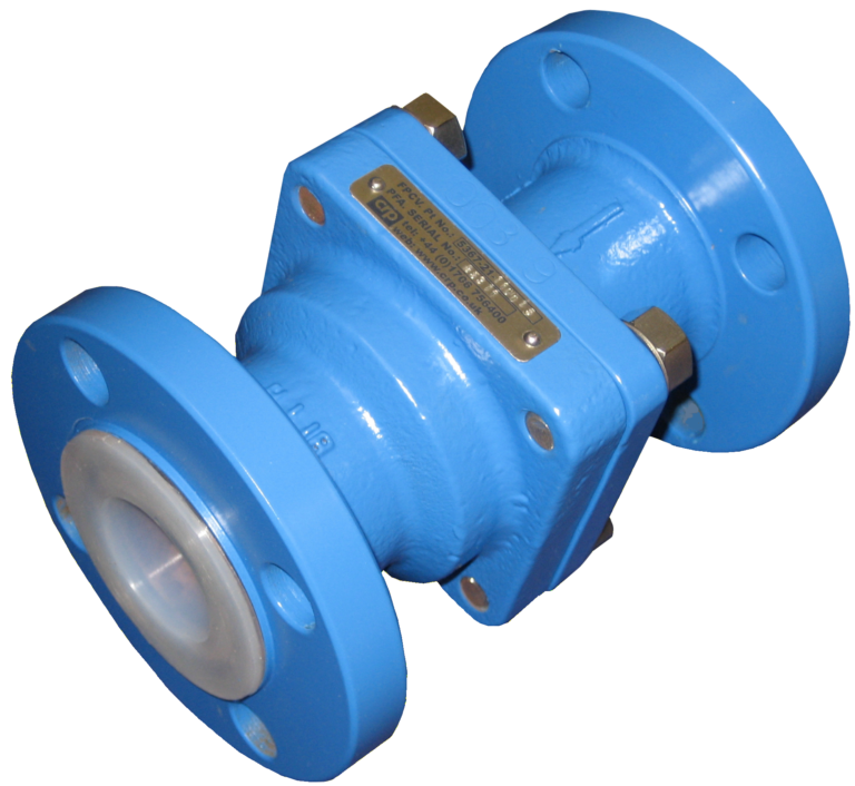 FPCV PFA Lined Poppet Check Valve with Hastelloy Spring