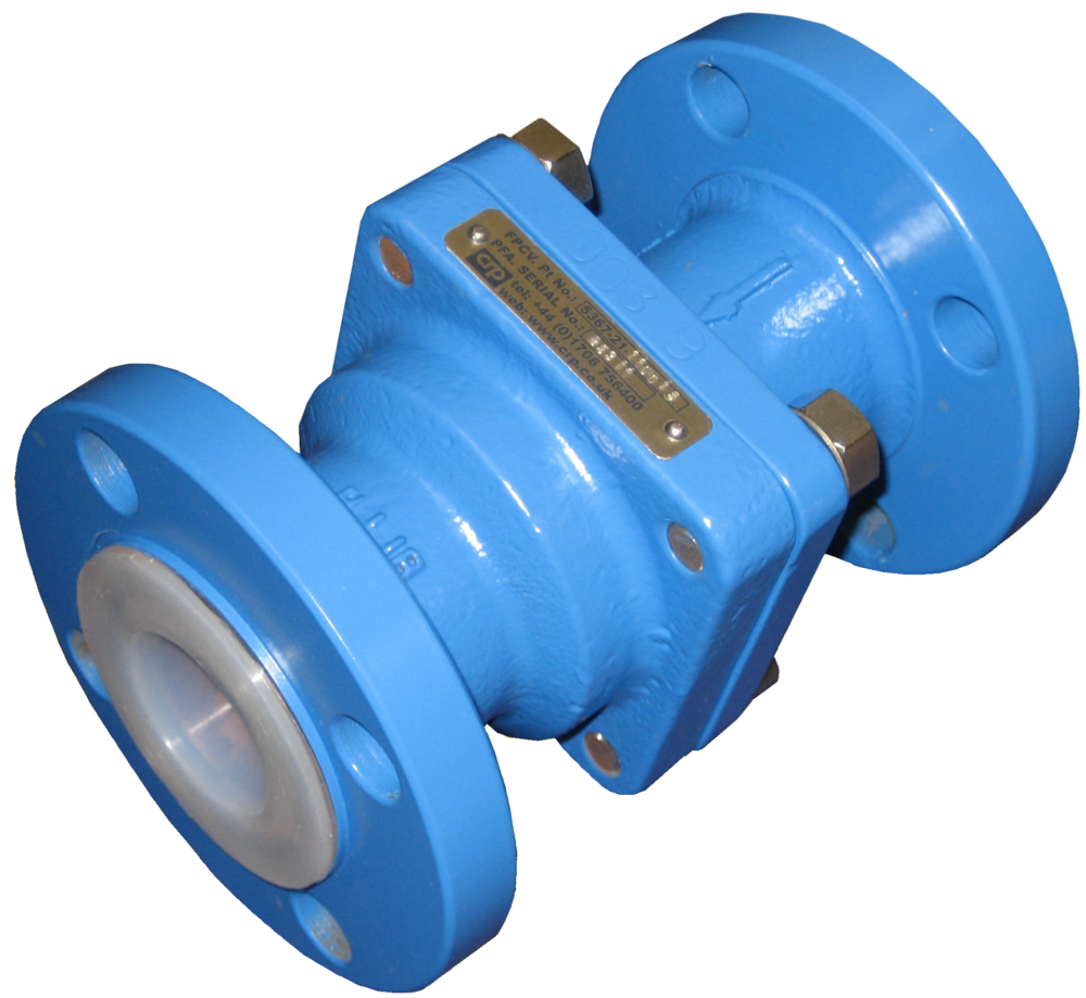 FPCV PFA Lined Poppet Check Valve with Hastelloy Spring