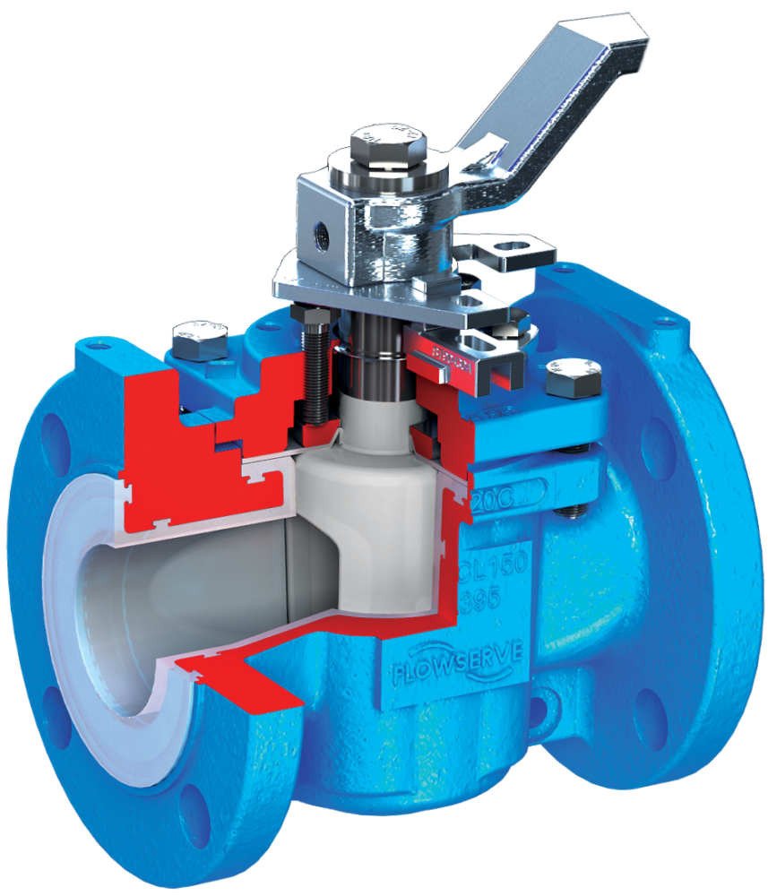 PFA lined plug valve offering excellent sealing Durco T4E