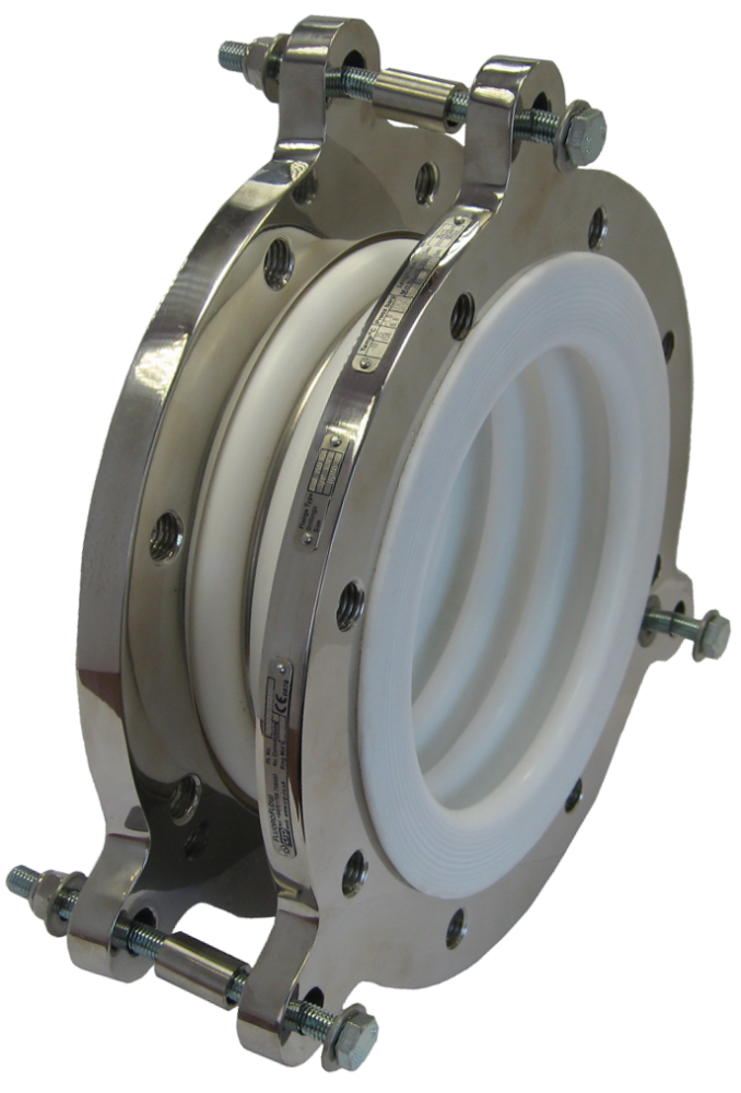 PTFE Expansion Bellows with Stainless Steel Flanges for Compensating for thermal movement