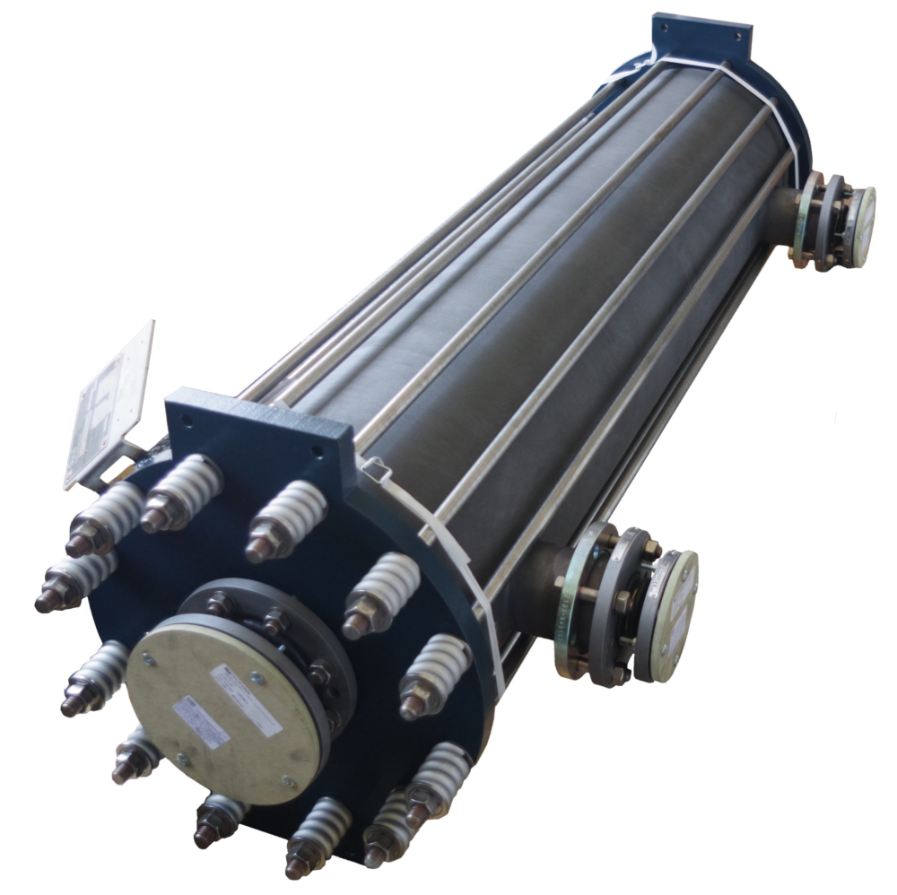 Graphite heat exchanger providing excellent thermal transfer rates