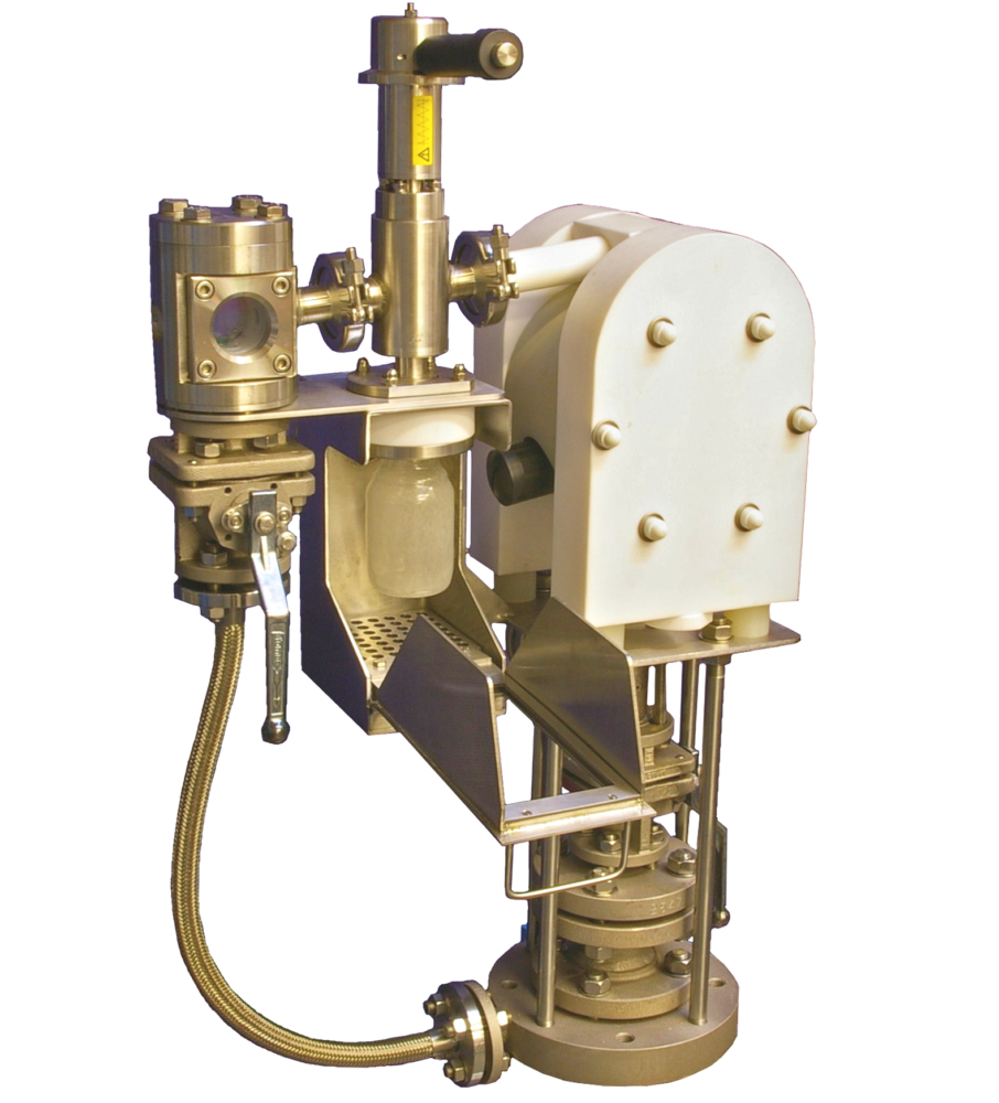 Vessel mounted chemical sampler with diaphragm pump